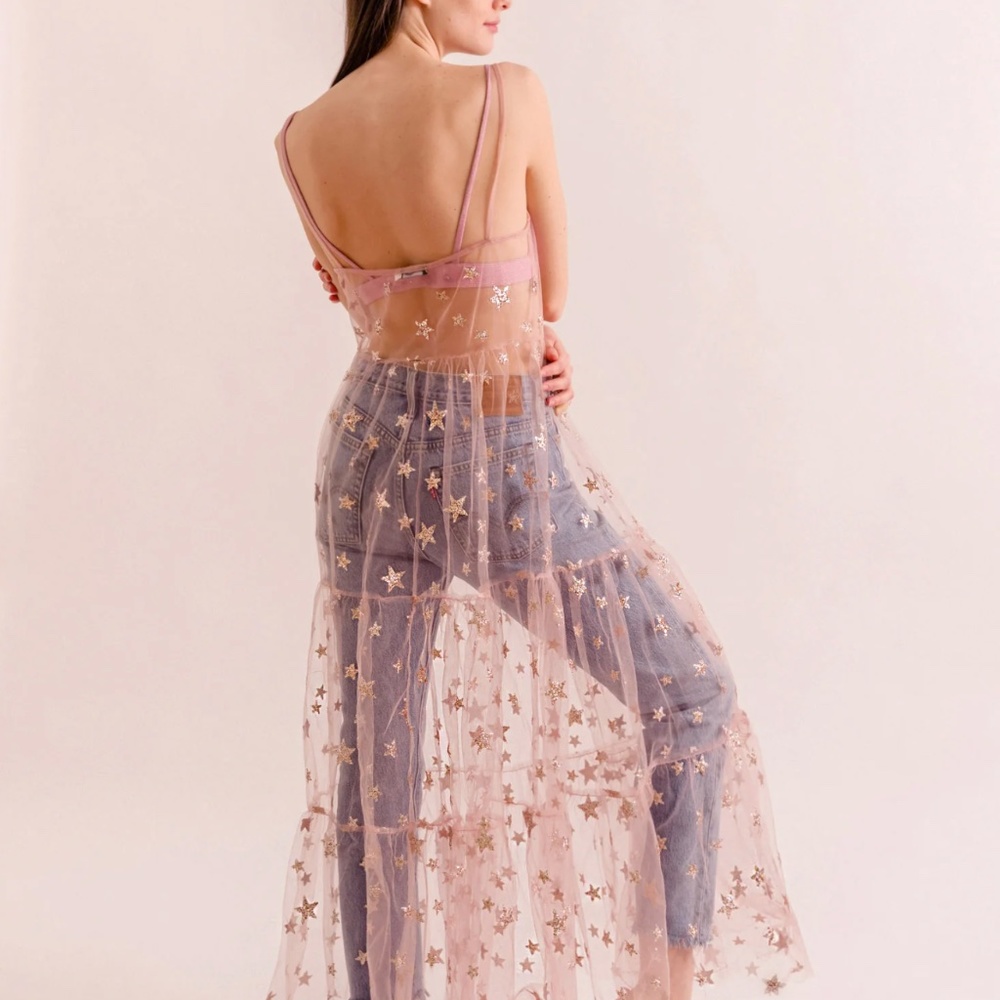 Lirika Matoshi/ Pink Stars in Her Eyes Dress/ Size XL/ Perfect Condition